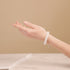 White | Silver | Cheshire Glass Double Macrame Bracelet